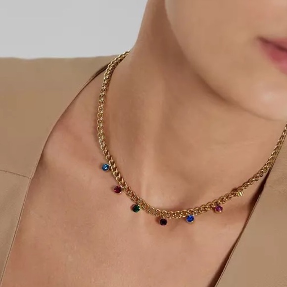 💛Gold plated colourful necklace - Picture 8 of 9